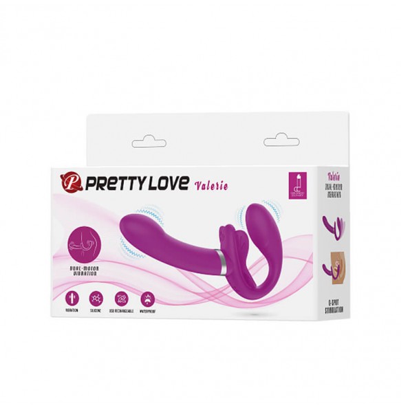 PRETTY LOVE - Valarie Dual-Motor Vibration Wearable (Chargeable - Red Rose)